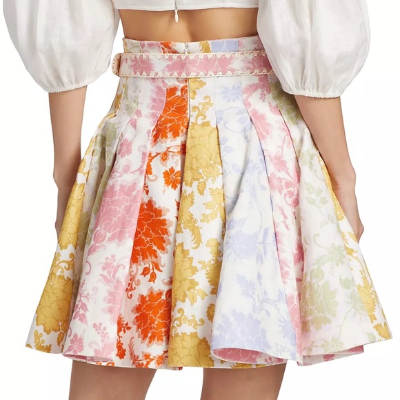 Zimmermann Rainbow Multi Linen Skirt Size 0 NWT - Picture 5 of 9
